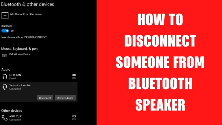 Disconnect Someone From Bluetooth Speaker