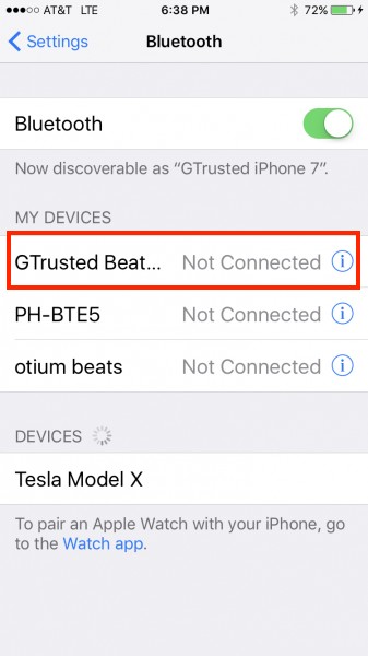 Find The Bluetooth Speaker On iPhone
