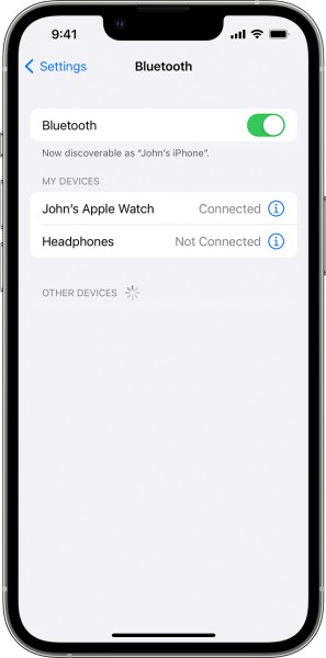 Turn on Bluetooth for iPhone