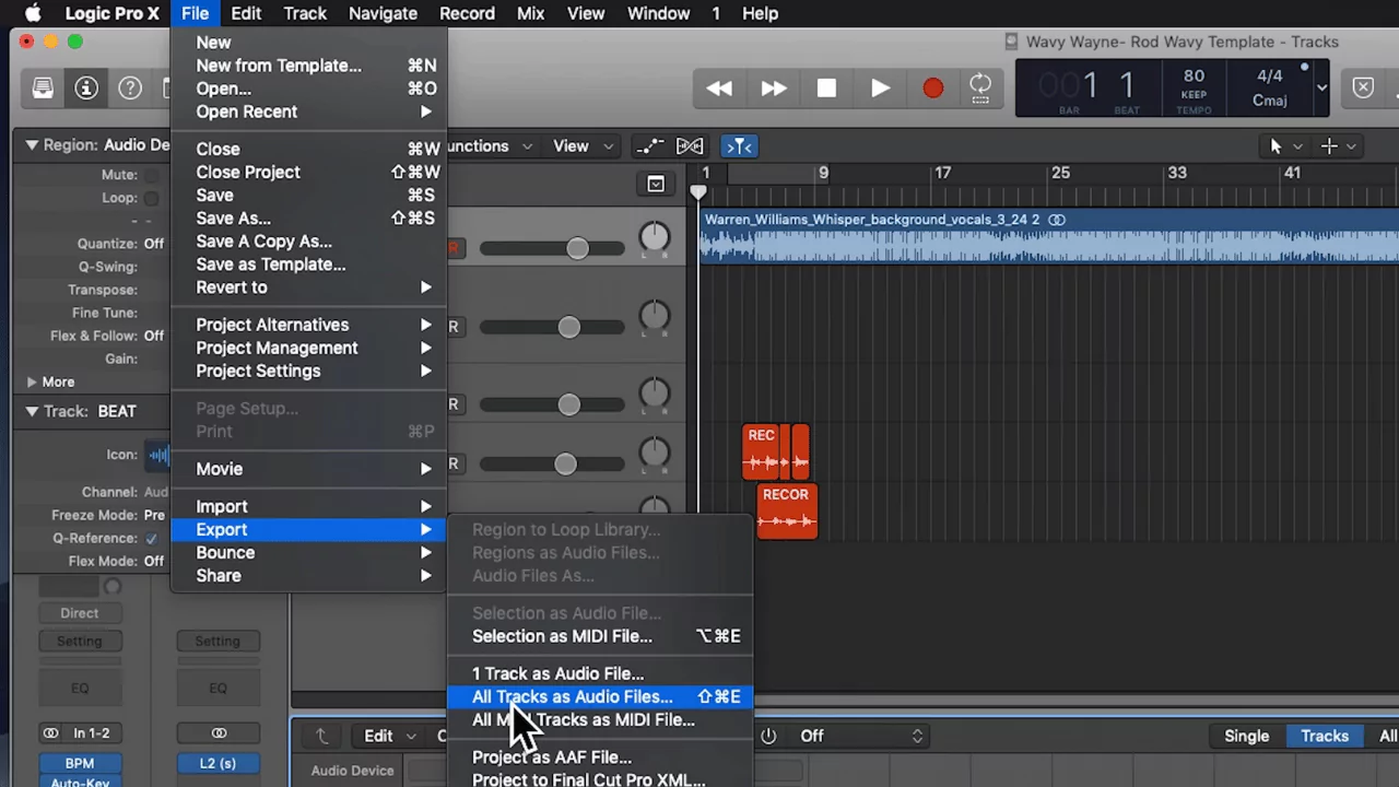How to Bounce Stems in Logic Pro X