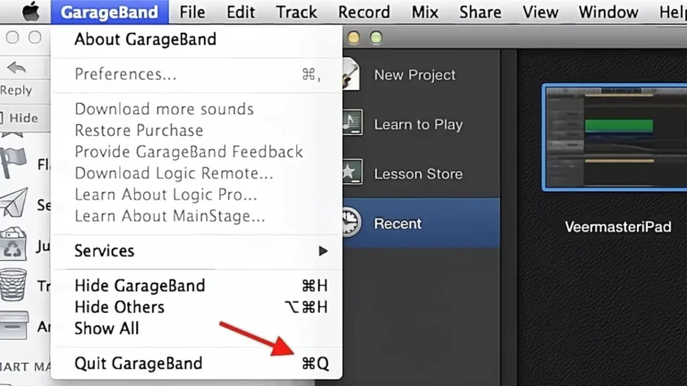 How to Close GarageBand on Mac