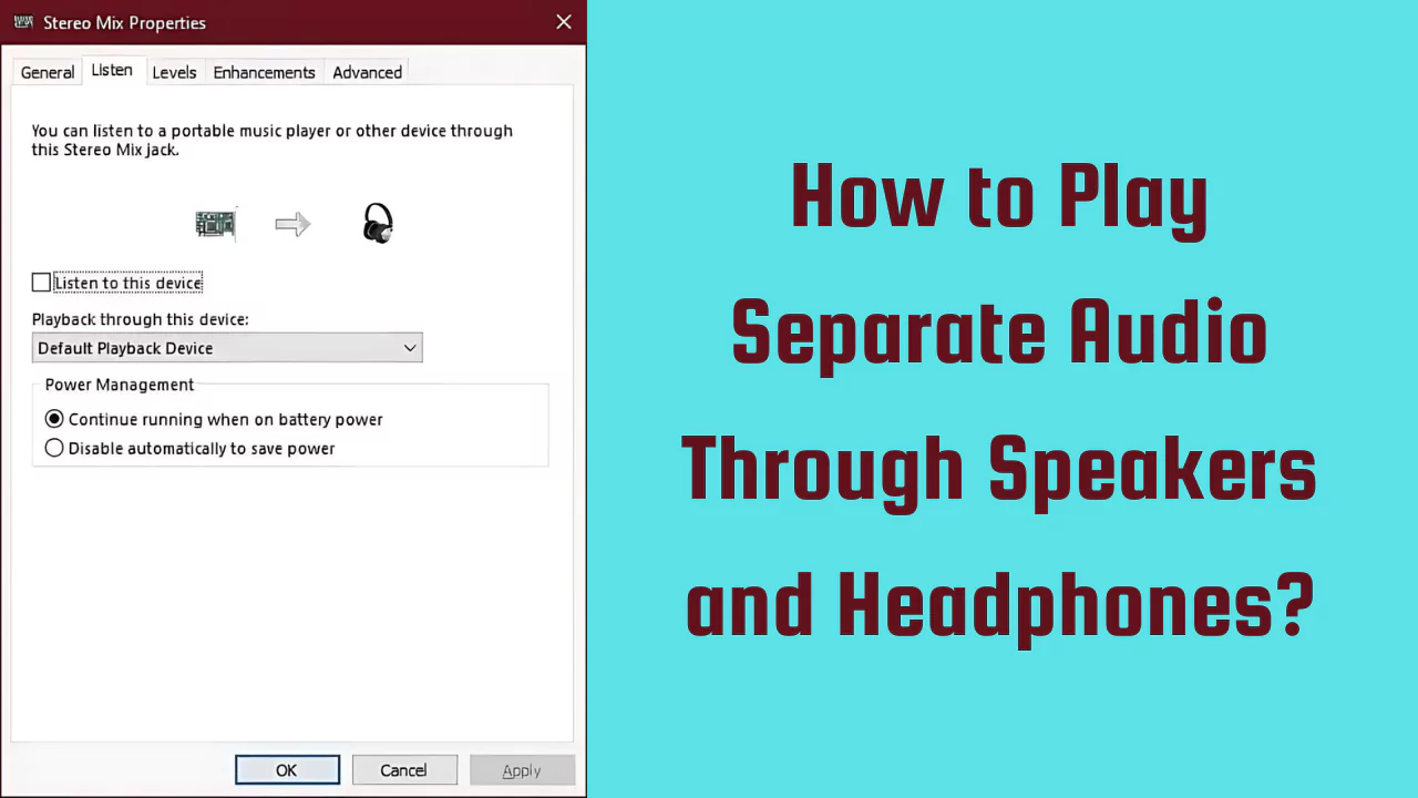 How to Play Separate Audio Through Speakers and Headphones